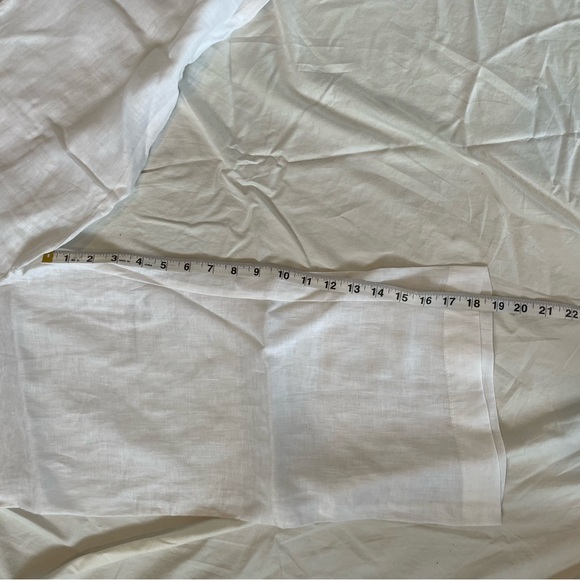 🇨🇦THE SLEEP SHIRT white linen capris size S - Picture 4 of 8